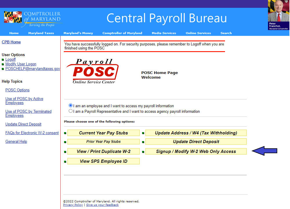 Payroll Online Service Center